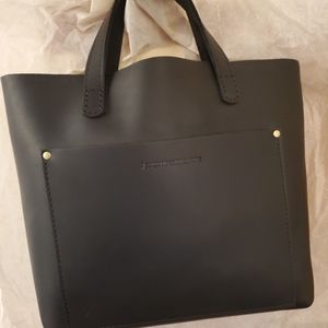 Portland Leather Goods black classic medium tote